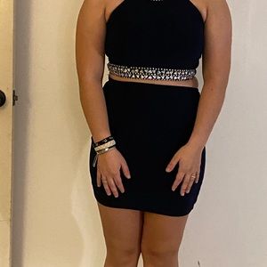 Formal dress, excellent condition navy with bling